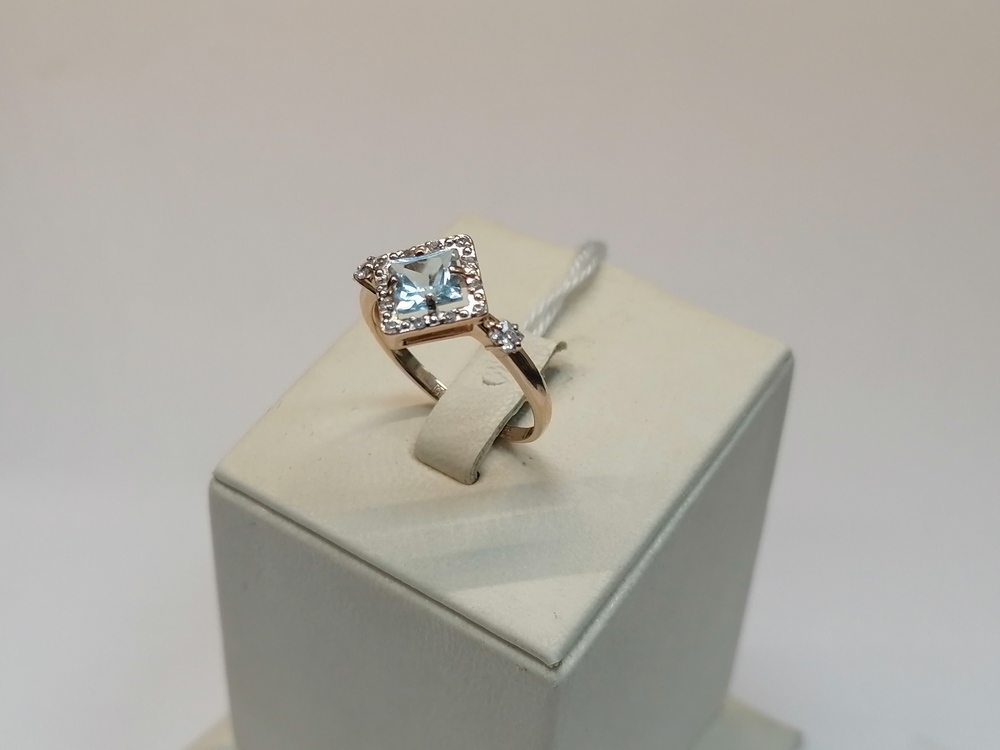 КОЛКМИ585 КОЛЬЦО С КАМНЯМИ (Au 585)