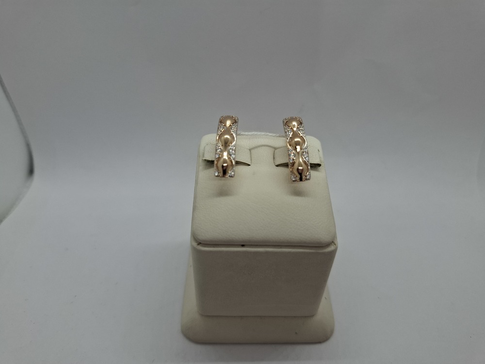 СКМИ585 СЕРЬГИ С КАМНЯМИ (Au 585)