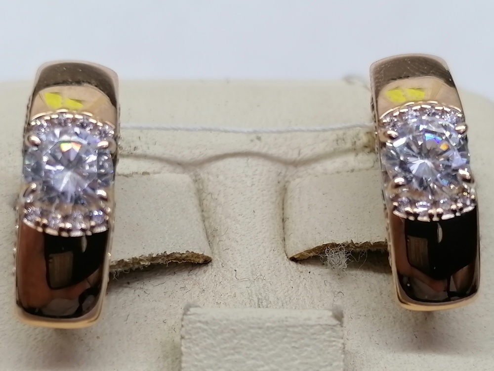 СКМИ585 СЕРЬГИ С КАМНЯМИ (Au 585)