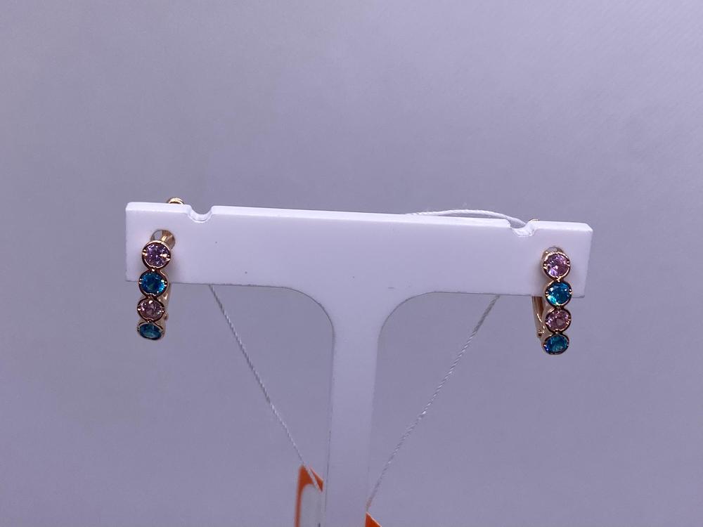 СКМИ585 СЕРЬГИ С КАМНЯМИ (Au 585)
