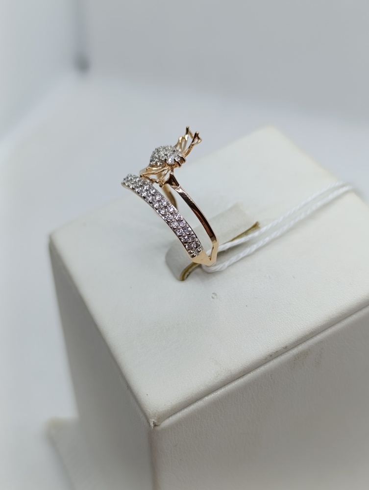 КОЛЬЦО С КАМНЯМИ (Au 585)