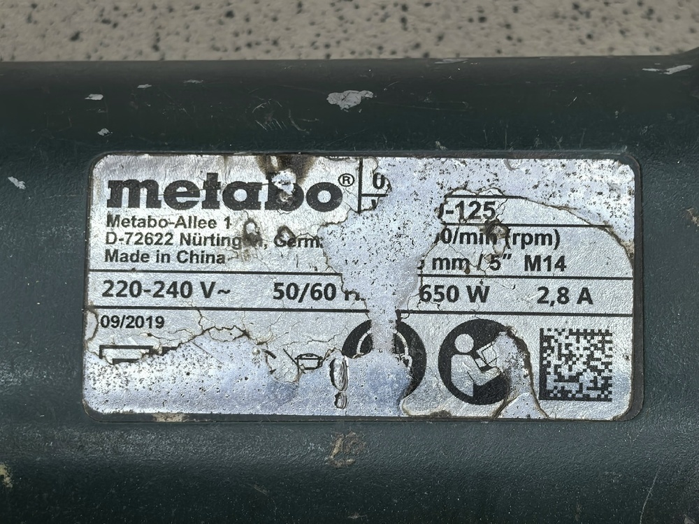 Угловая шлифмашина Metabo W750-125
