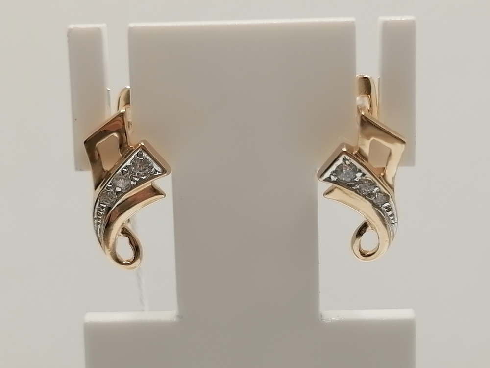 СКМИ585 СЕРЬГИ С КАМНЯМИ (Au 585)