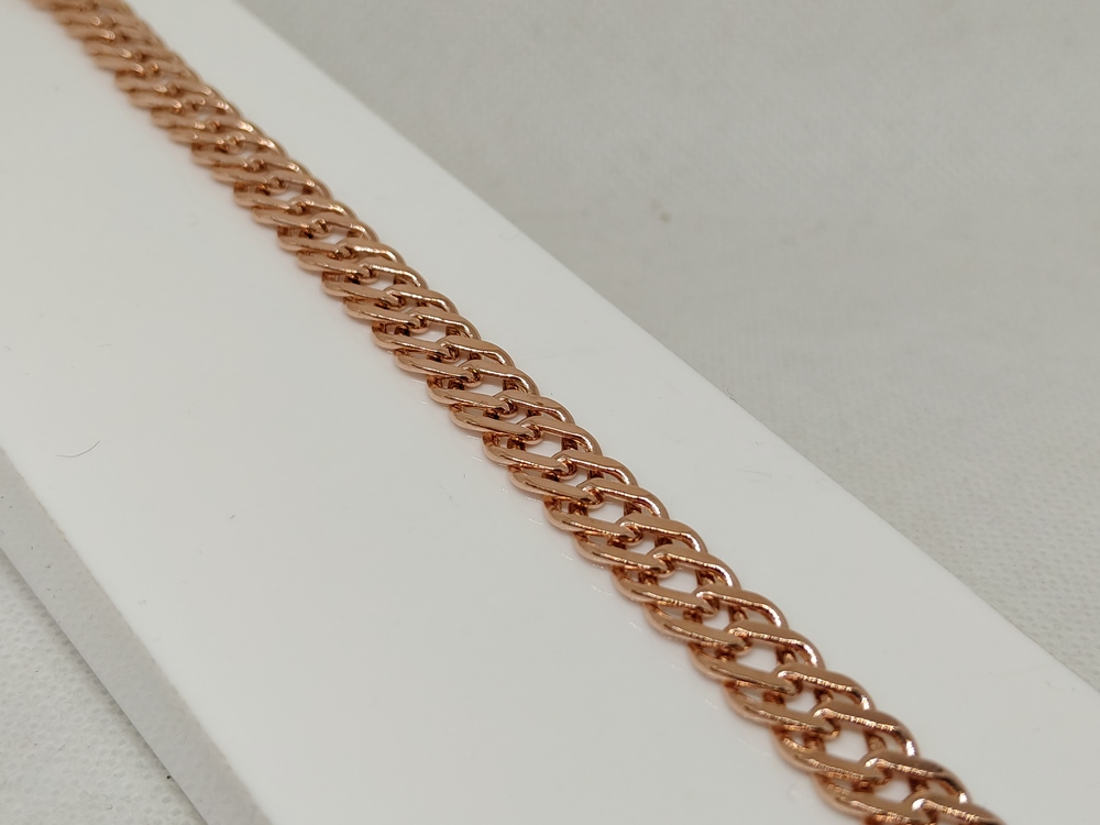 БРАСЛЕТ ПУСТОТЕЛЫЙ Ромб двойной Au 585