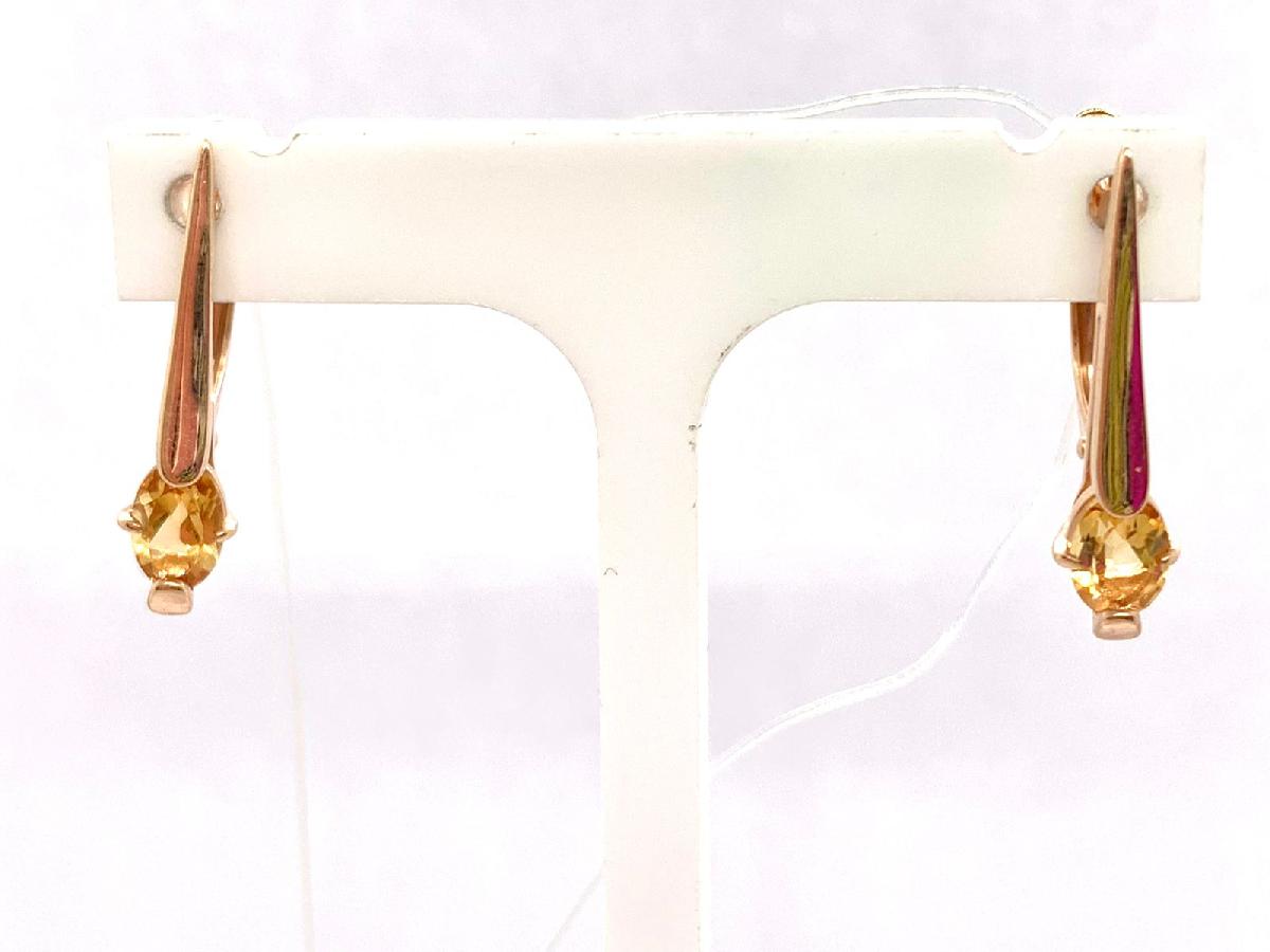 СЕРЬГИ С КАМНЕМ (Au 585)