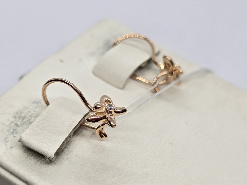 СЕРЬГИ С КАМНЕМ (Au 585)