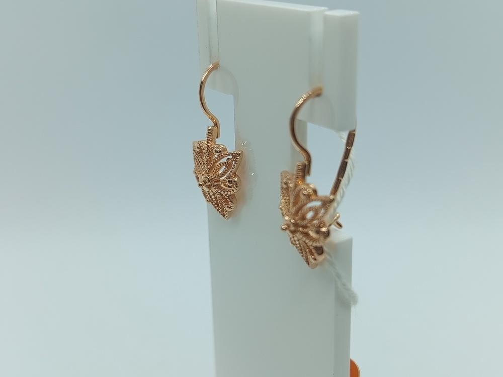 СБКМ585 СЕРЬГИ БЕЗ КАМНЯ (Au 585)