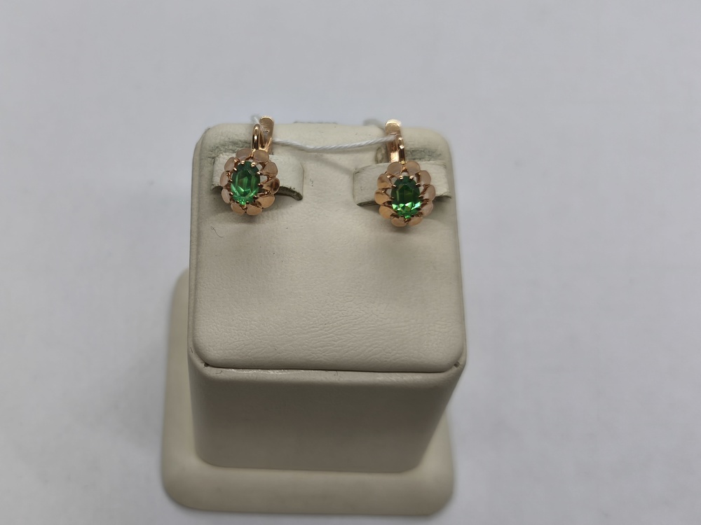 СЕРЬГИ С КАМНЕМ (Au 585)