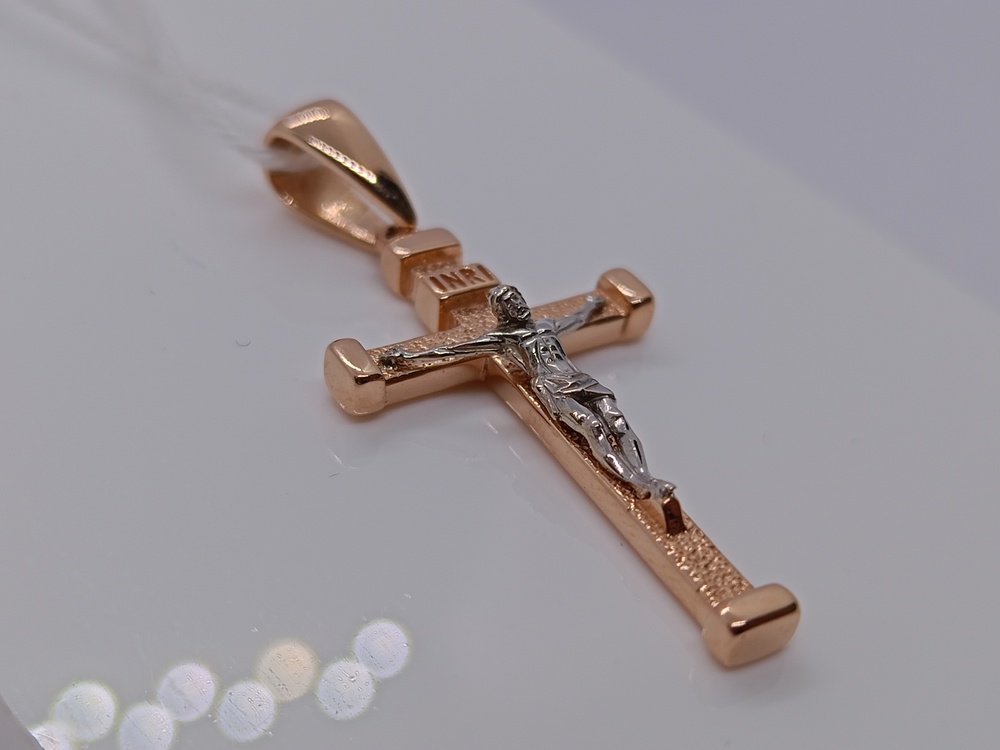 ПОДКБК585 ПОДВЕСКА КРЕСТ БЕЗ КАМНЯ (Au 585)