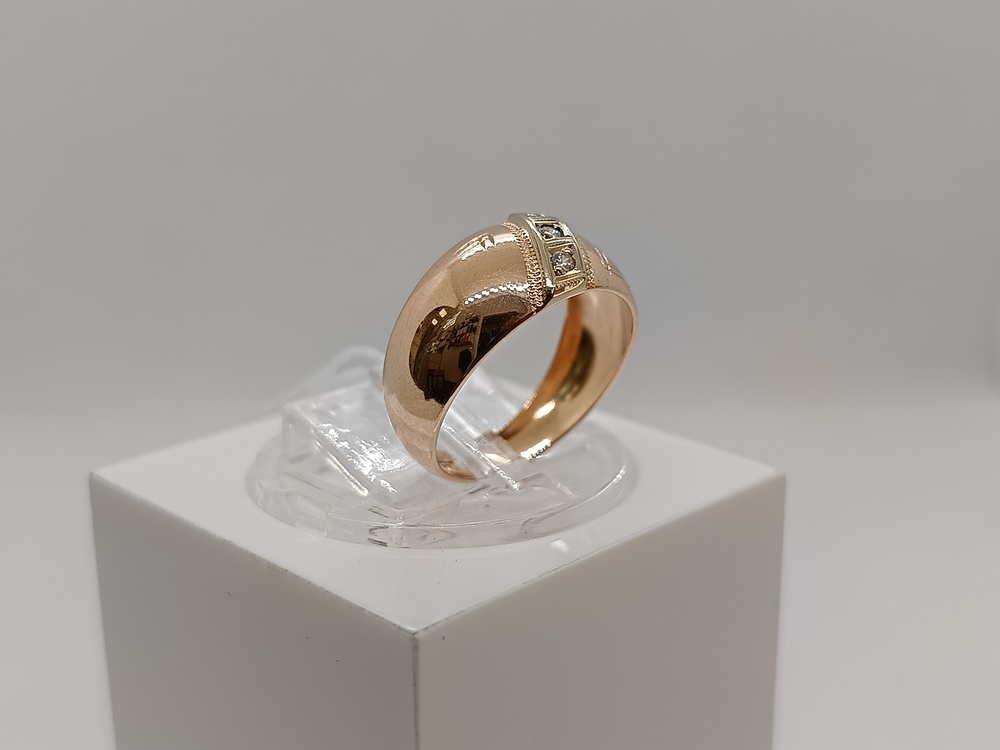 КОЛЬЦО С КАМНЯМИ (Au 585)