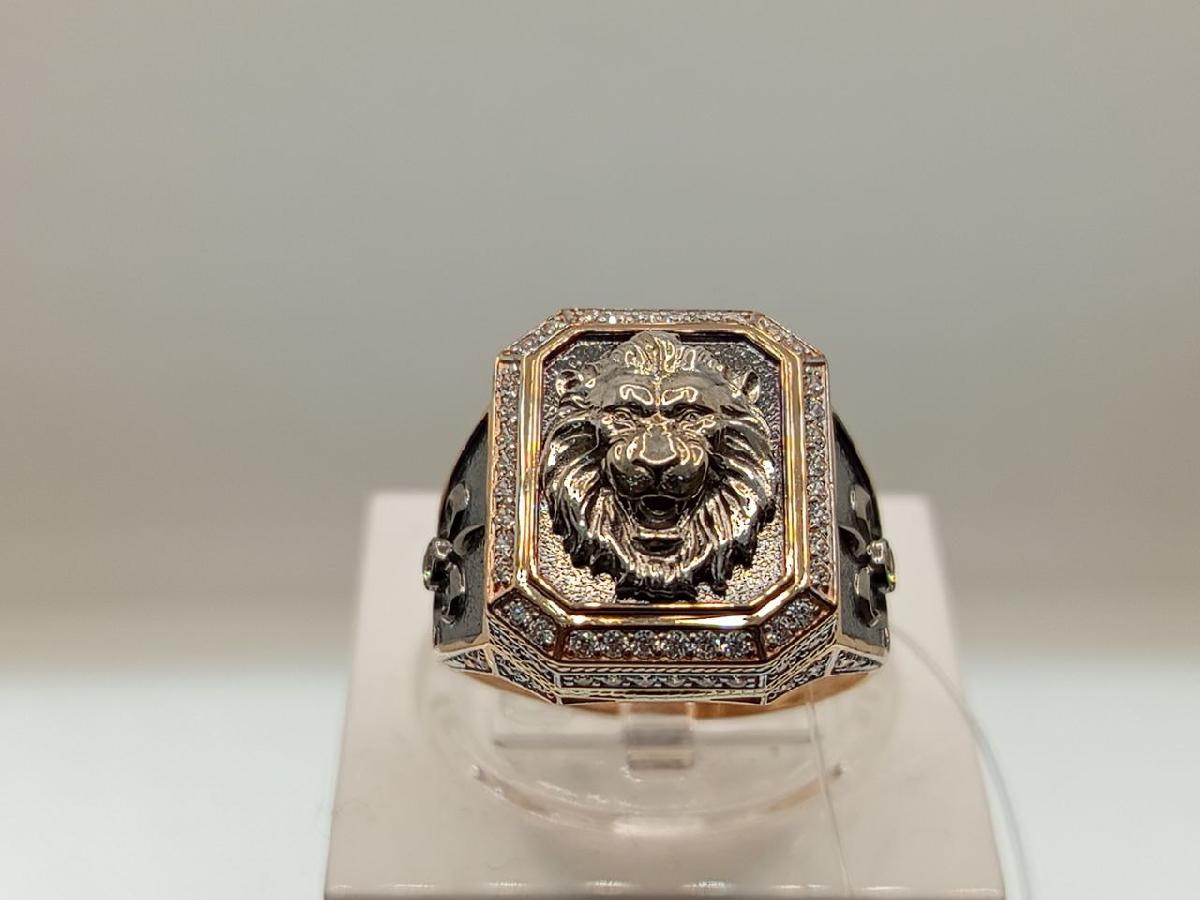 ПЧ-034_au ПЕЧАТКА С  КАМНЯМИ (Au 585)