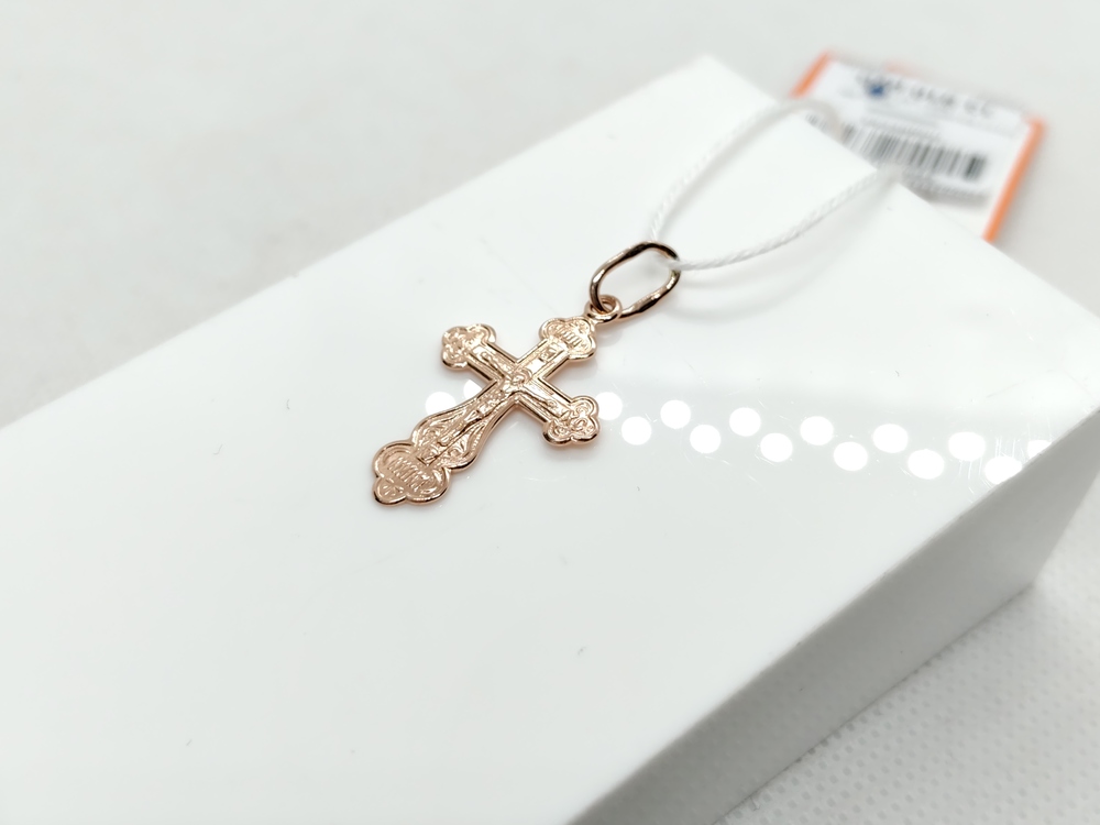 ПОДКБК585 ПОДВЕСКА КРЕСТ БЕЗ КАМНЯ (Au 585)