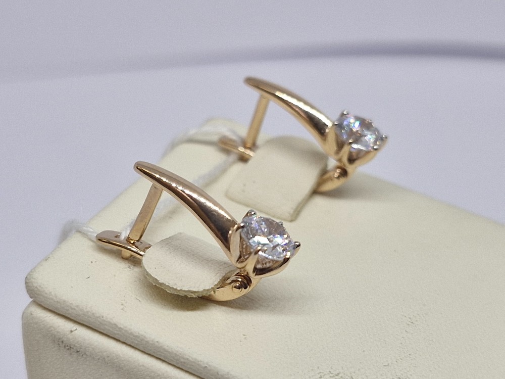 СЕРЬГИ С КАМНЕМ (Au 585)