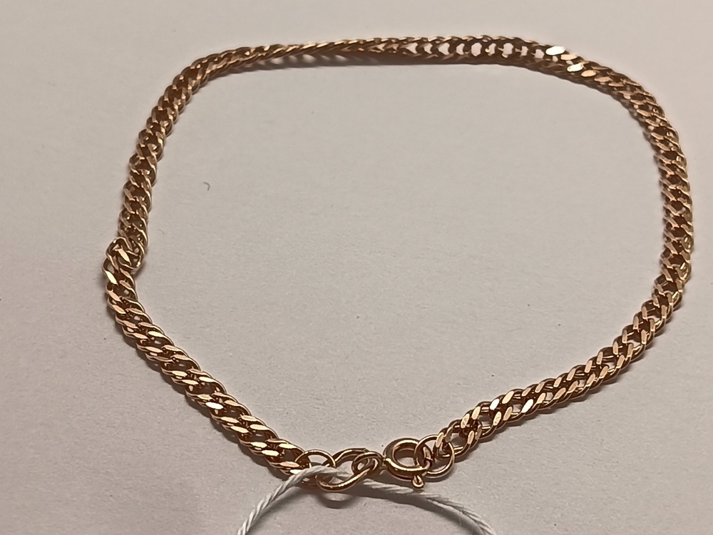 БРАСЛЕТ ПОЛНОВЕСНЫЙ Ромб двойной Au 585