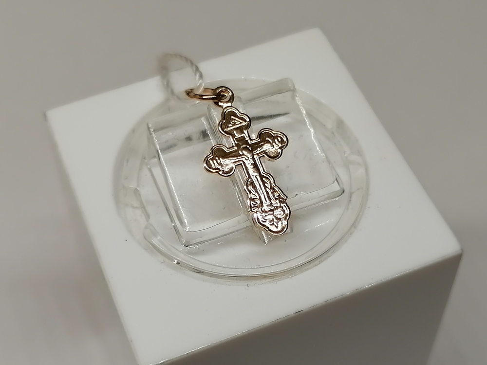 ПОДВЕСКА КРЕСТ БЕЗ КАМНЯ (Au 585)