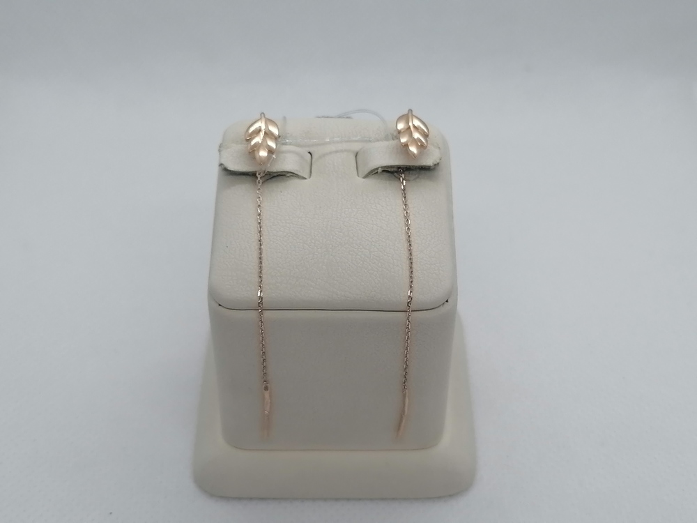 СЕРЬГИ ПРОДЕВКИ без камня (Au 585)