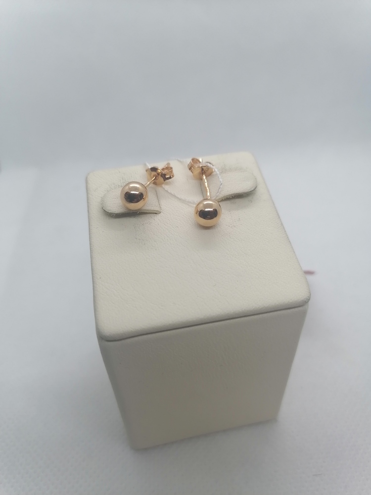 СЕРЬГИ ПУСЕТЫ без камня (Au 585)