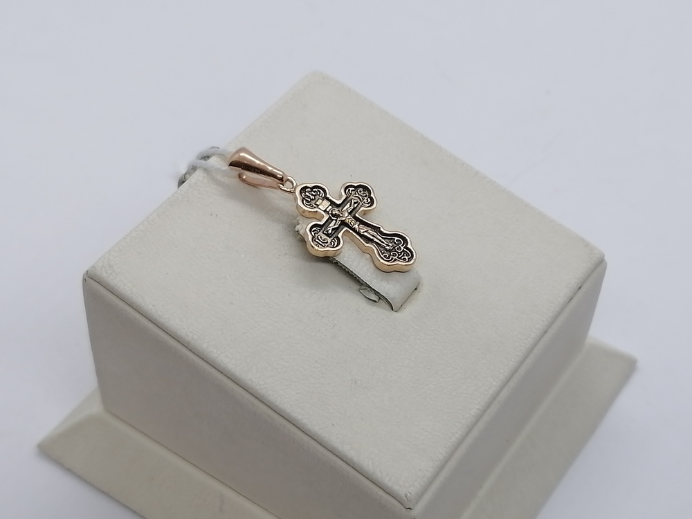 ПОДКБК585 ПОДВЕСКА КРЕСТ БЕЗ КАМНЯ (Au 585)