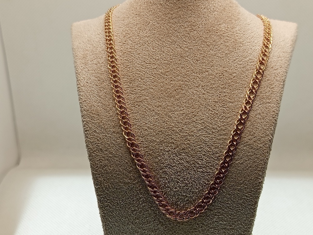 ЦЕПЬ ПУСТОТЕЛАЯ Ромб двойной (Au 585)