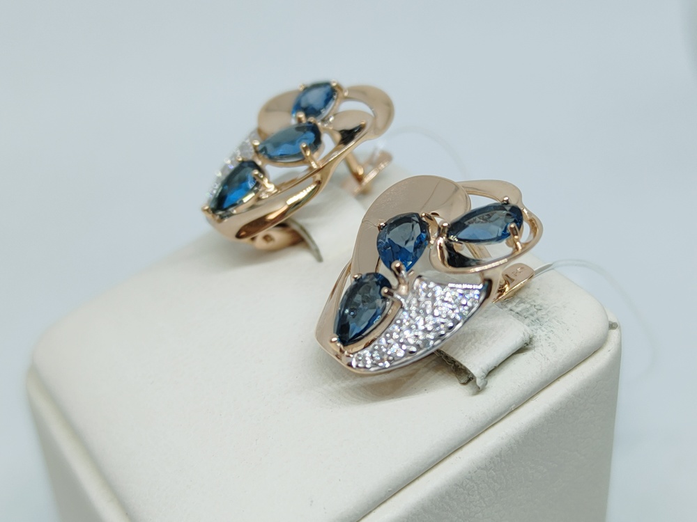 СЕРЬГИ С КАМНЯМИ (Au 585)