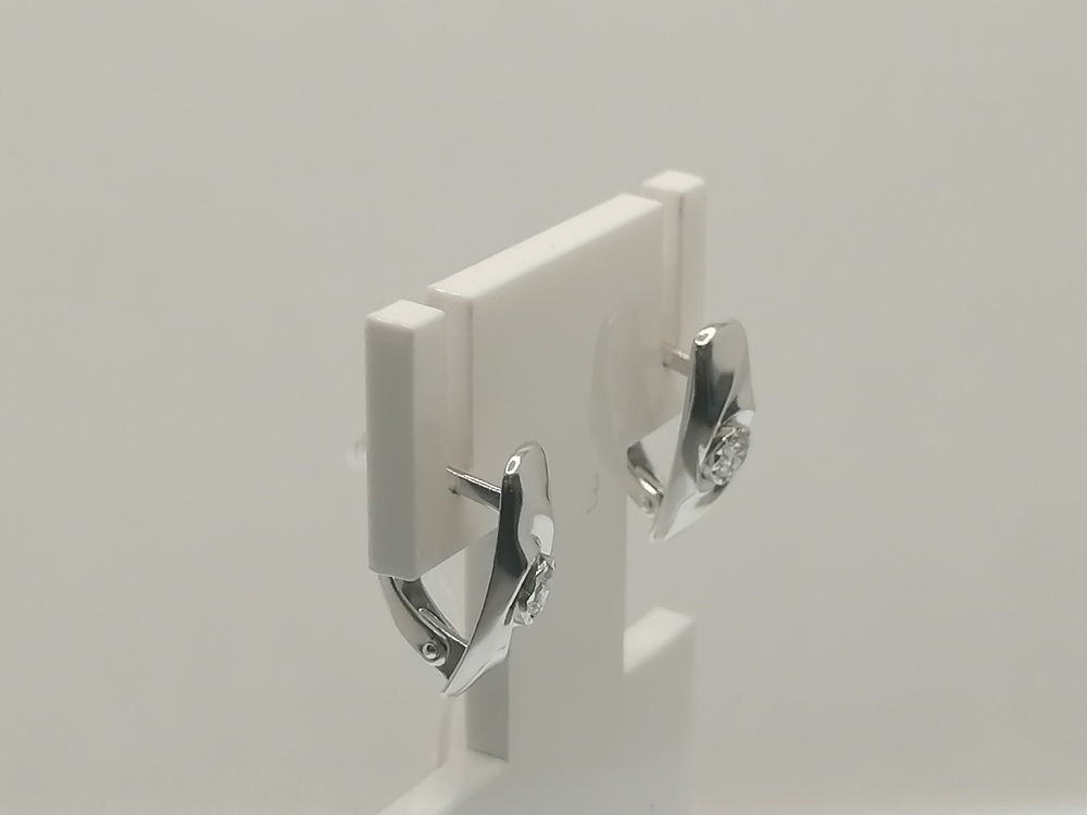 СКМ585 СЕРЬГИ С КАМНЕМ (Au 585)