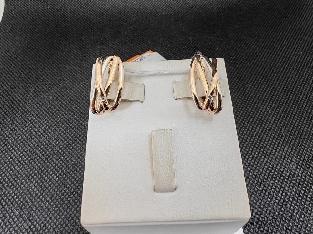 СКМ585 СЕРЬГИ С КАМНЕМ (Au 585)