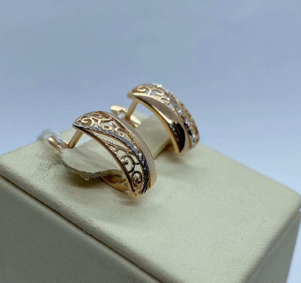 СБКМ585 СЕРЬГИ БЕЗ КАМНЯ (Au 585)