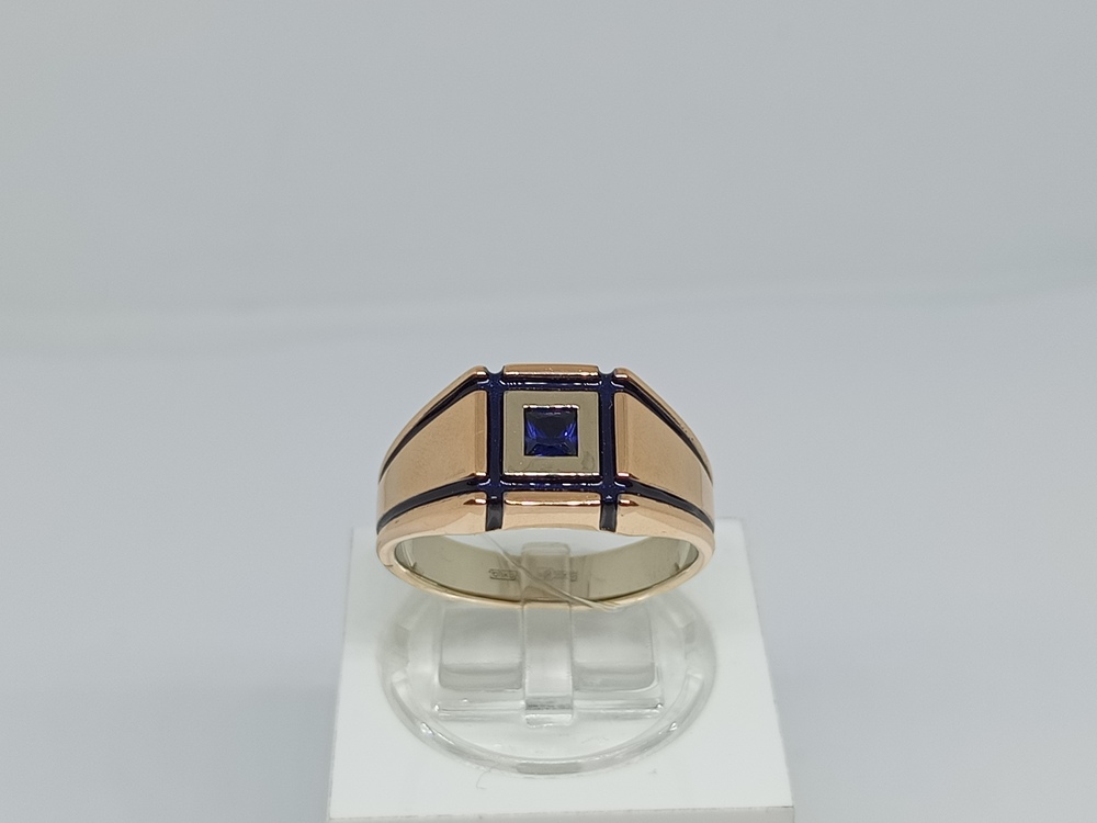 КОЛЬЦО ПЕЧАТКА сапфир г.т. (Au 585)