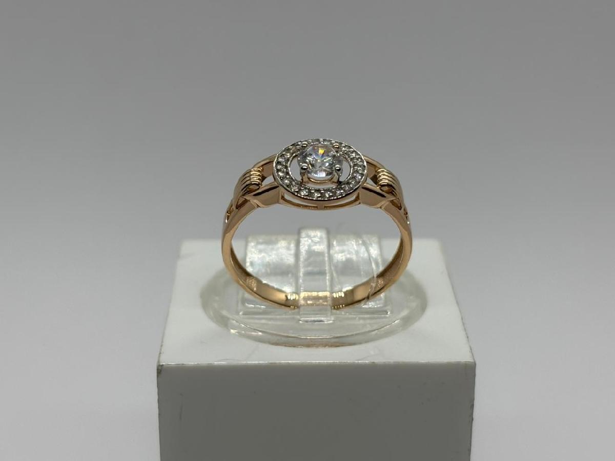 КОЛЬЦО С КАМНЯМИ (Au 585)