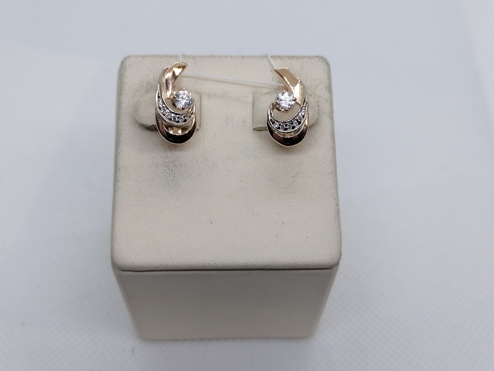 СКМИ585 СЕРЬГИ С КАМНЯМИ (Au 585)