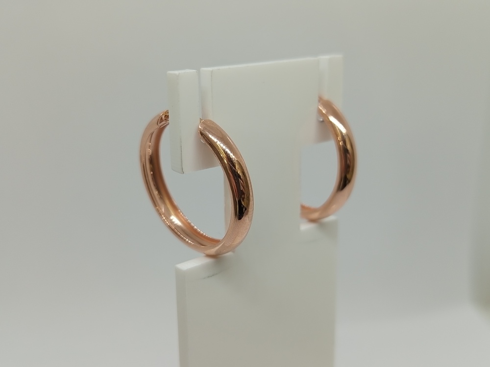 140016 СЕРЬГИ КОНГО без камня (Au 585)