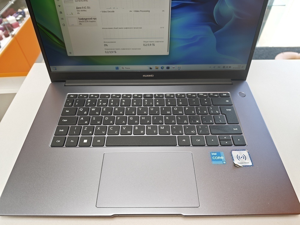 Ноутбук Huawei; Core I3-1115G4, Intel UHD Graphics, 8 Гб, 256 Гб, Нет