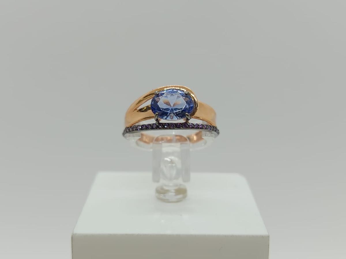 КОЛЬЦО С КАМНЯМИ (Au 585)