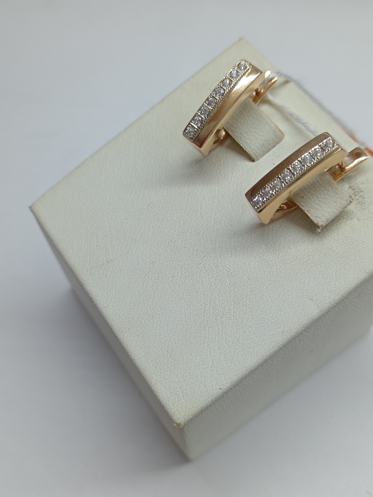 СКМИ585 СЕРЬГИ С КАМНЯМИ (Au 585)