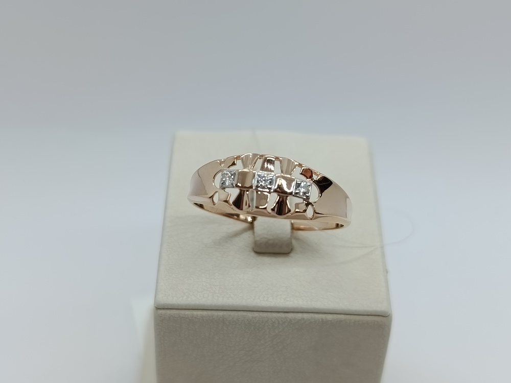 КОЛЬЦО С КАМНЯМИ (Au 585)