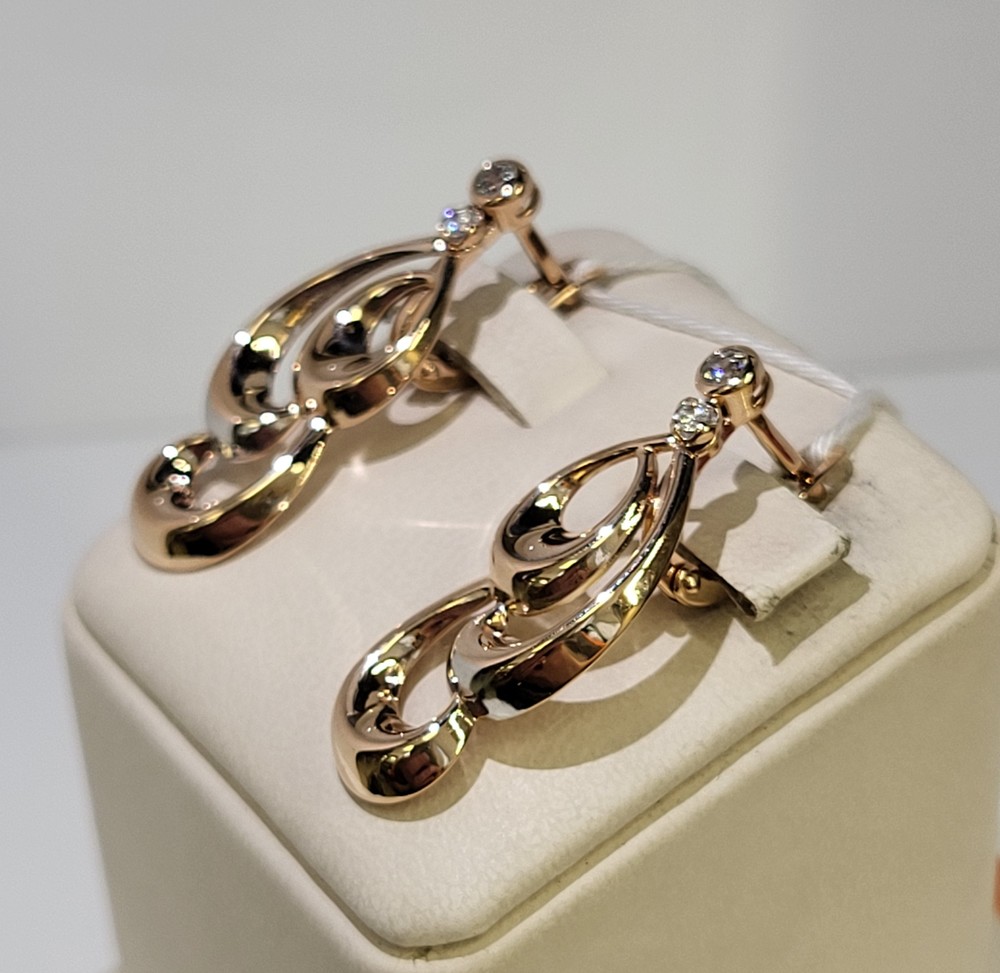 СКМИ585 СЕРЬГИ С КАМНЯМИ (Au 585)