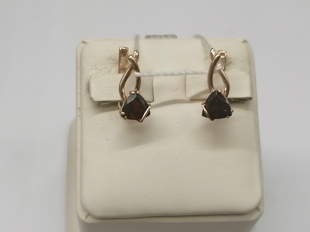 СЕРЬГИ С КАМНЕМ (Au 585)