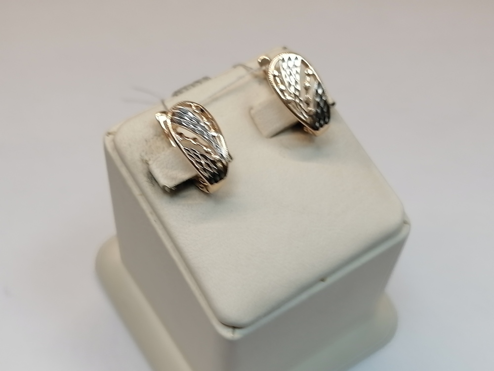 СБКМ585 СЕРЬГИ БЕЗ КАМНЯ (Au 585)