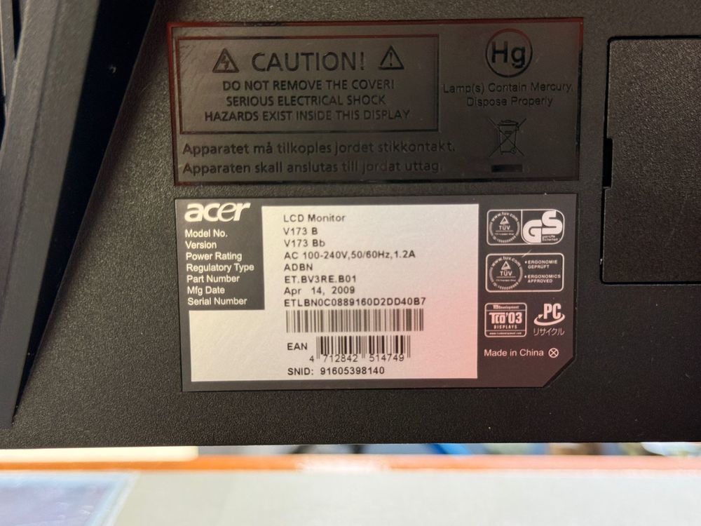 Монитор Acer AL1703
