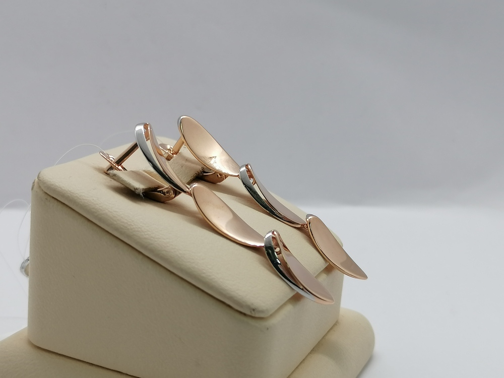 08-207181 СЕРЬГИ БЕЗ КАМНЯ (Au 585)