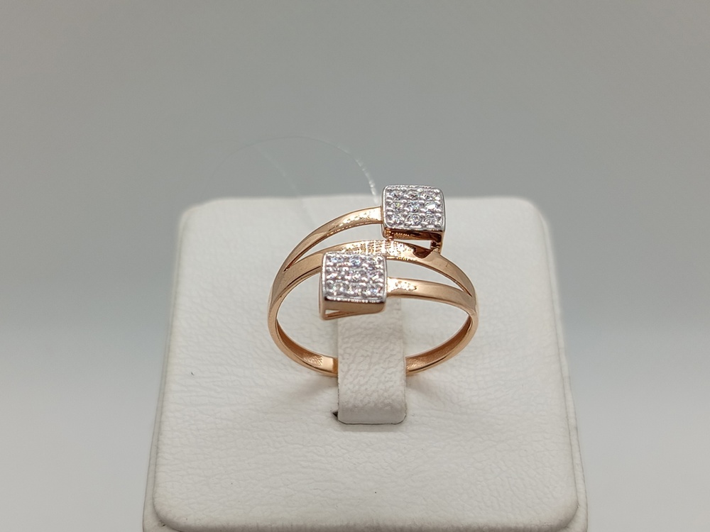 КОЛЬЦО С КАМНЯМИ (Au 585)