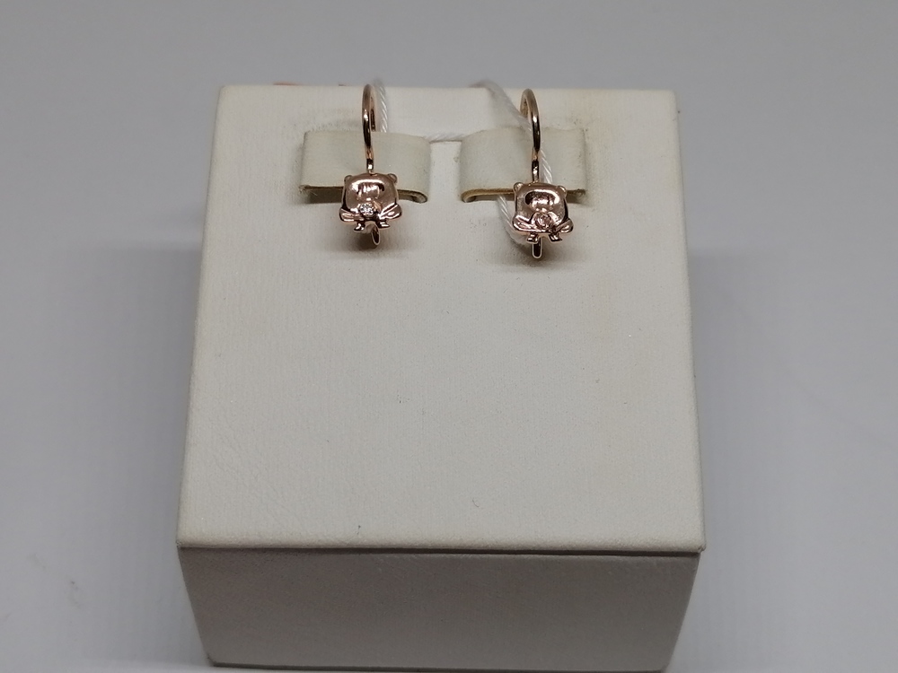 СКМ585 СЕРЬГИ С КАМНЕМ (Au 585) СКМ585 СЕРЬГИ С КАМНЕМ (Au 585)