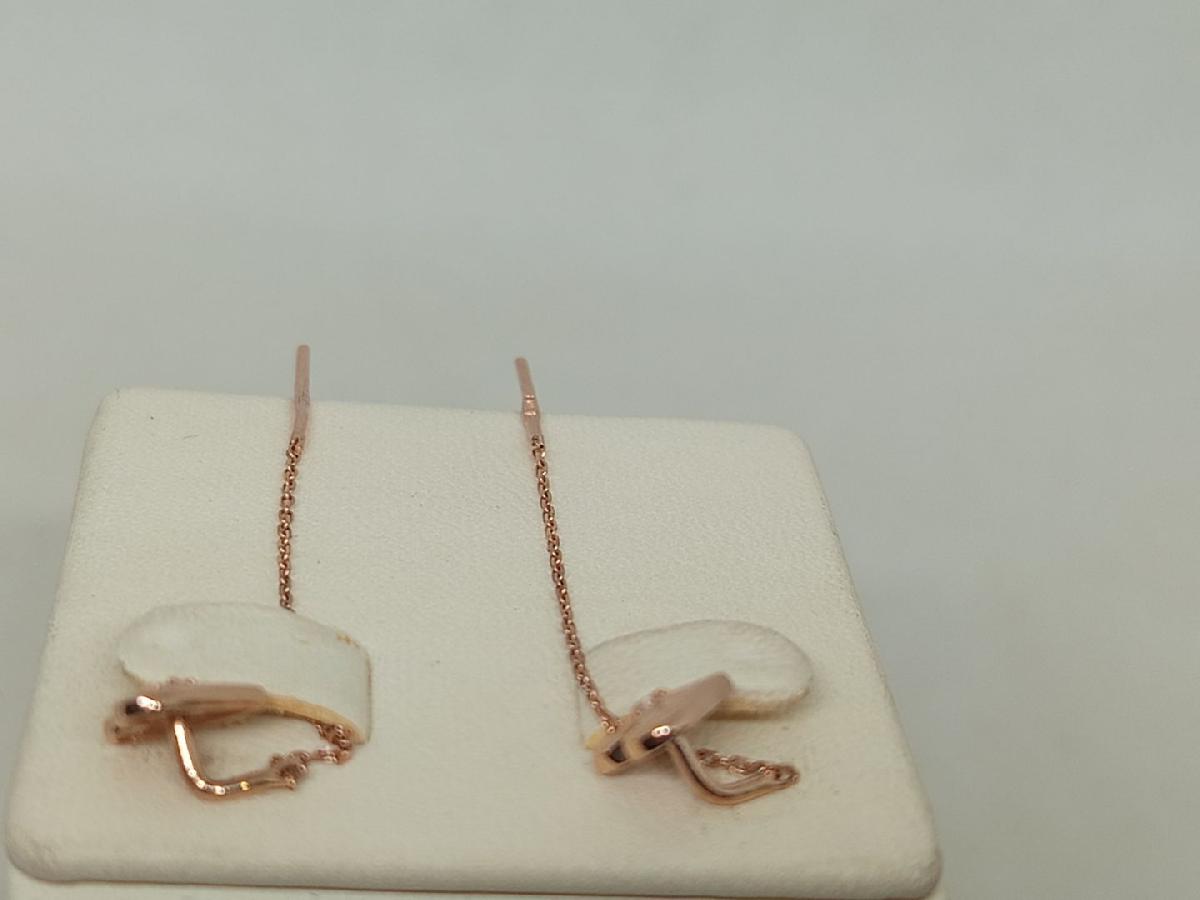 СЕРЬГИ ПРОДЕВКИ с камнем (Au 585)