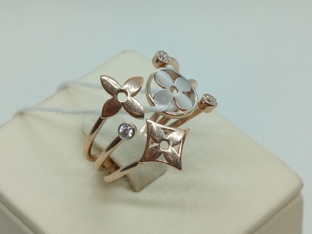 КОЛКМИ585 КОЛЬЦО С КАМНЯМИ (Au 585)