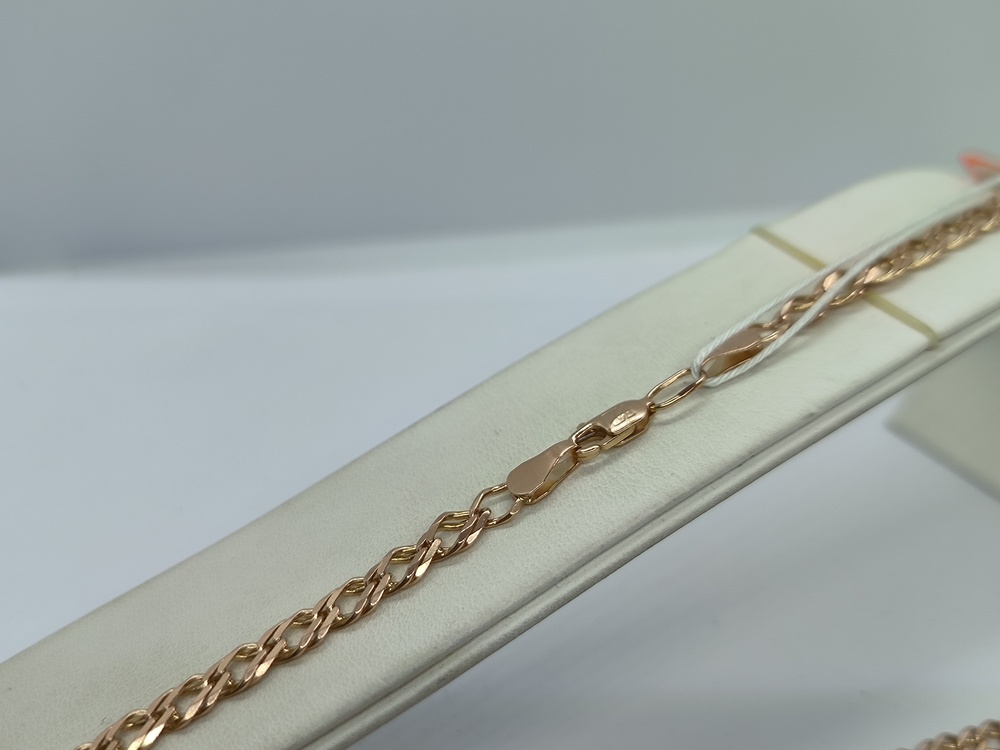 ЦЕПЬ ПОЛНОВЕСНАЯ Ромб двойной (Au 585)