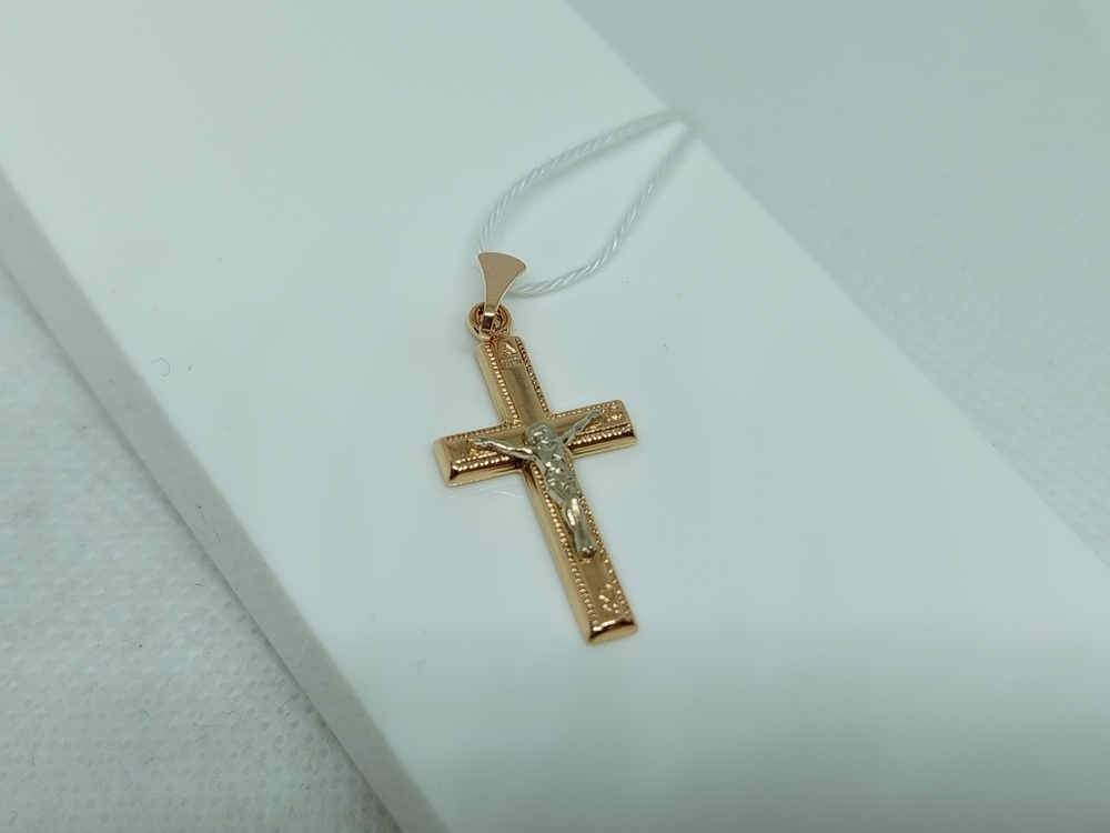 ПОДКБК585 ПОДВЕСКА КРЕСТ БЕЗ КАМНЯ (Au 585)