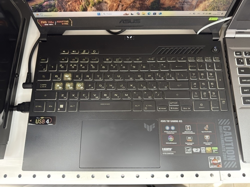 Ноутбук ASUS; Ryzen 5 7535HS, GeForce RTX 4050, 16 Гб, 512 GB, Нет