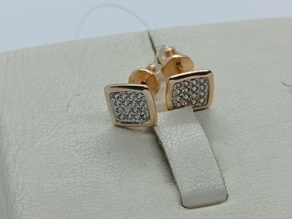 СЕРЬГИ ПУСЕТЫ с камнями (Au 585)