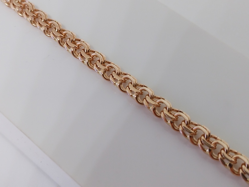 БЛБ585 БРАСЛЕТ ПОЛНОВЕСНЫЙ Бисмарк (Au 585)