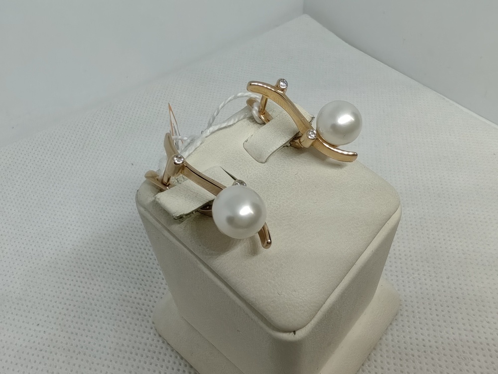 СКМИ585 СЕРЬГИ С КАМНЯМИ (Au 585)